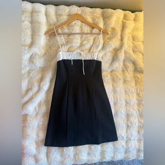 Reformation Sadie Knit Dress In Black White, brand new, never worn, no flaws. - Picture 7 of 14